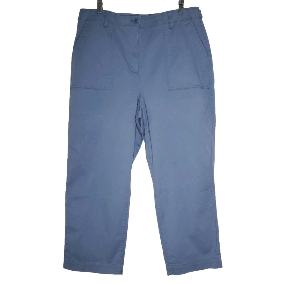 Talbots Womens High Rise Crop Pant Chinos Size 16 Casual Comfy Coastal Grandma